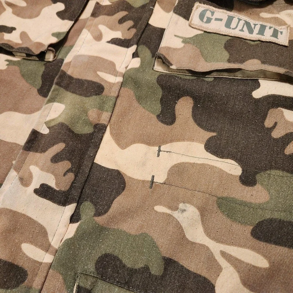 G-Unit Mens S Small Camo Camouflage Military Hip Hop Rap Streetwear Jacket‎